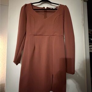 Elegant Rust Dress